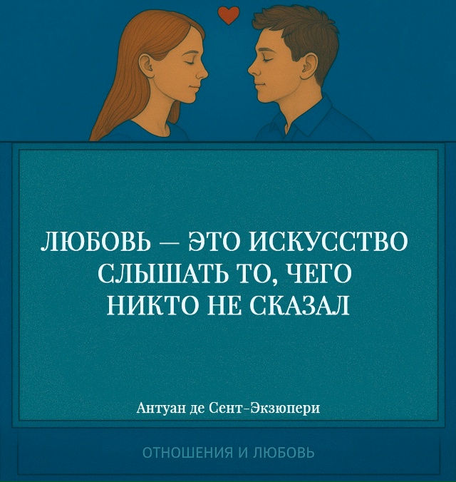 Любовь делает слух тоньше, чем любое слово. Она учит сл?...