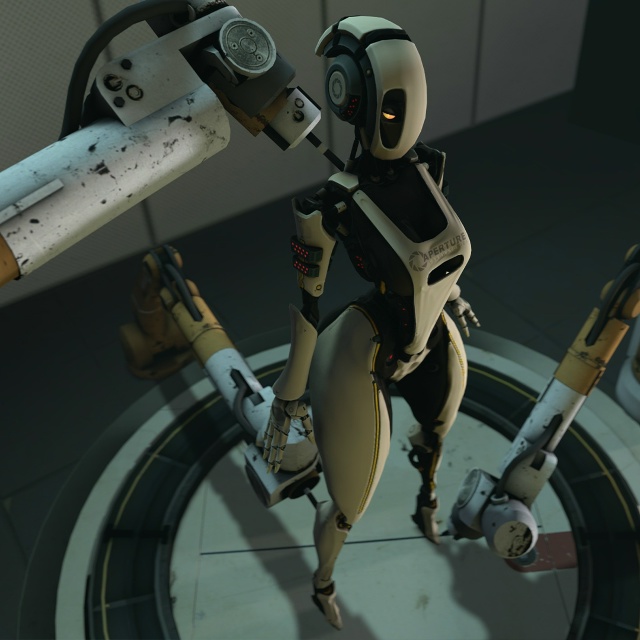 3D-художник под ником Thiccy Things создал гуманоид-версию GLaDO...