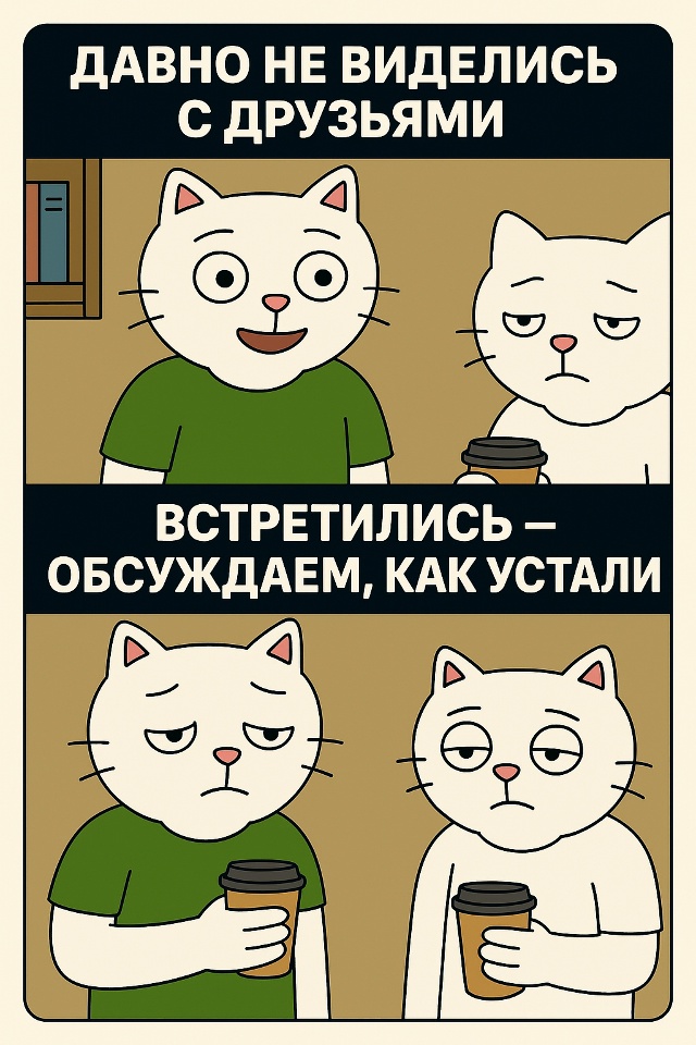 Когда-то встречи были про веселье и приключения.
Тепер?...