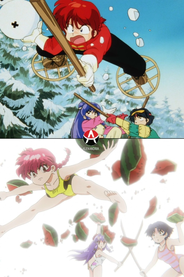 ❤ Сравниваем «Ранма 1/2»: сериал 89-го х 4 серия 2 сезона р?...