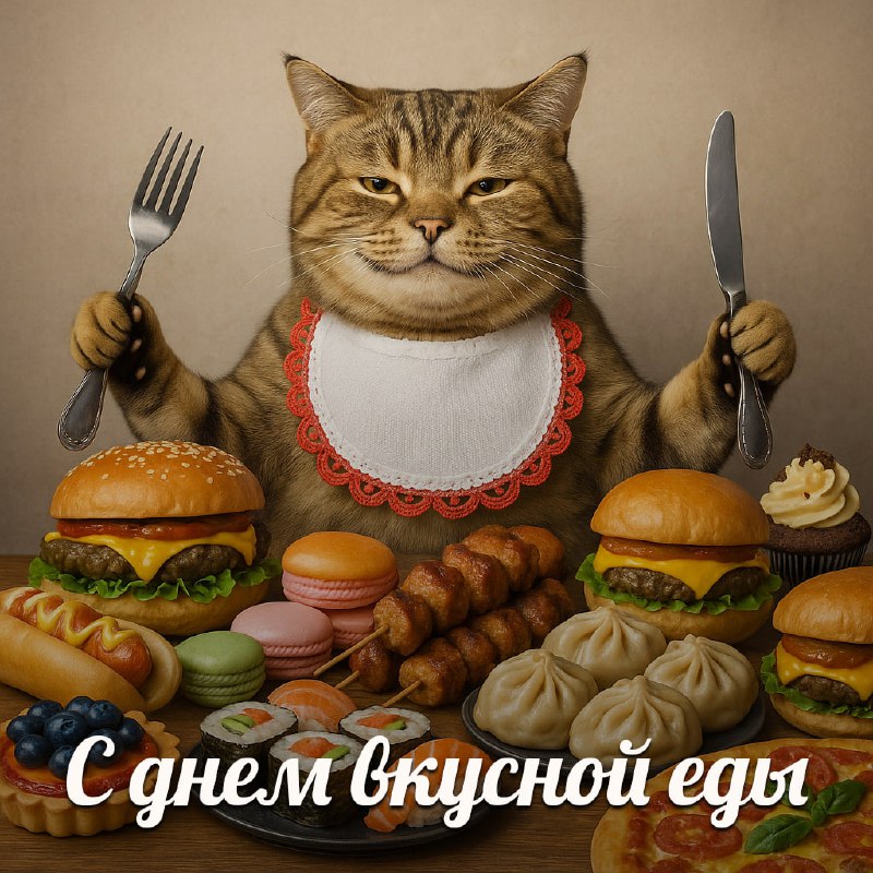 Сегодня отмечается День вкусной еды
В этот день можешь себе ни в чём не отказывать