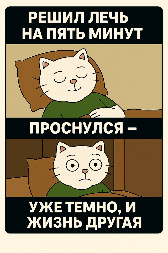 Иногда просто нужно немного передохнуть.
Но тело воспр...