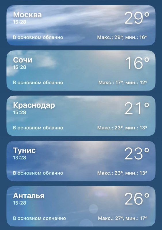 Обалдеть, в Москве сегодня теплее чем в Сочи, Тунисе или Анталье.
Сергей Семёныч и тут постарался 😁
