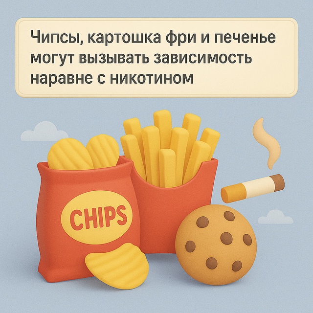 🍟 Чипсы, картошка фри, печенье —
звучат безобидно, но ?...