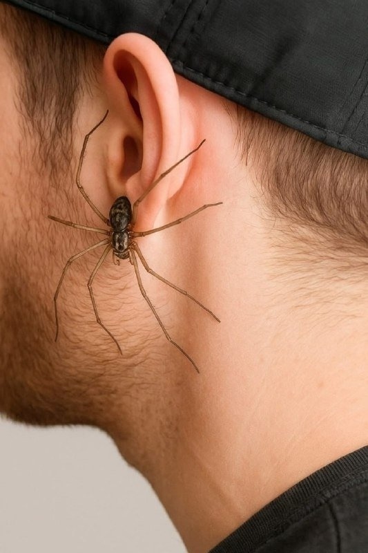 ? Сережки в виде гpoмадного ПАУКА сейчас жёстко хайпую...