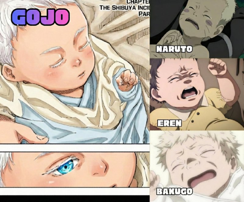 😎Любопытная деталь о Годжо Сатору: колдун не проронил ни одной слезы при рождении.
Некоторые предпо