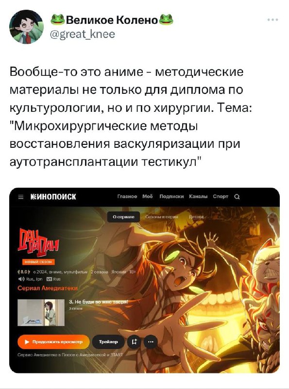 Тян защитила диплом по японской культуре на примерах из «Дандадан» и получила отлично
Будущий профе