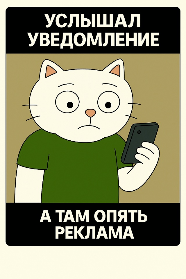 Иногда услышишь уведомление,
и кажется, что это что-то ?...