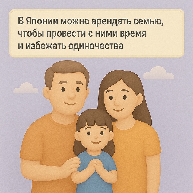 🎭 В Японии можно арендовать семью на несколько часов.
...