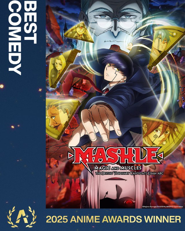 🏆«Магия и мускулы 2» получил награду в номинации «Лучшая комедия» на Crunchyroll Anime Awards 2025!