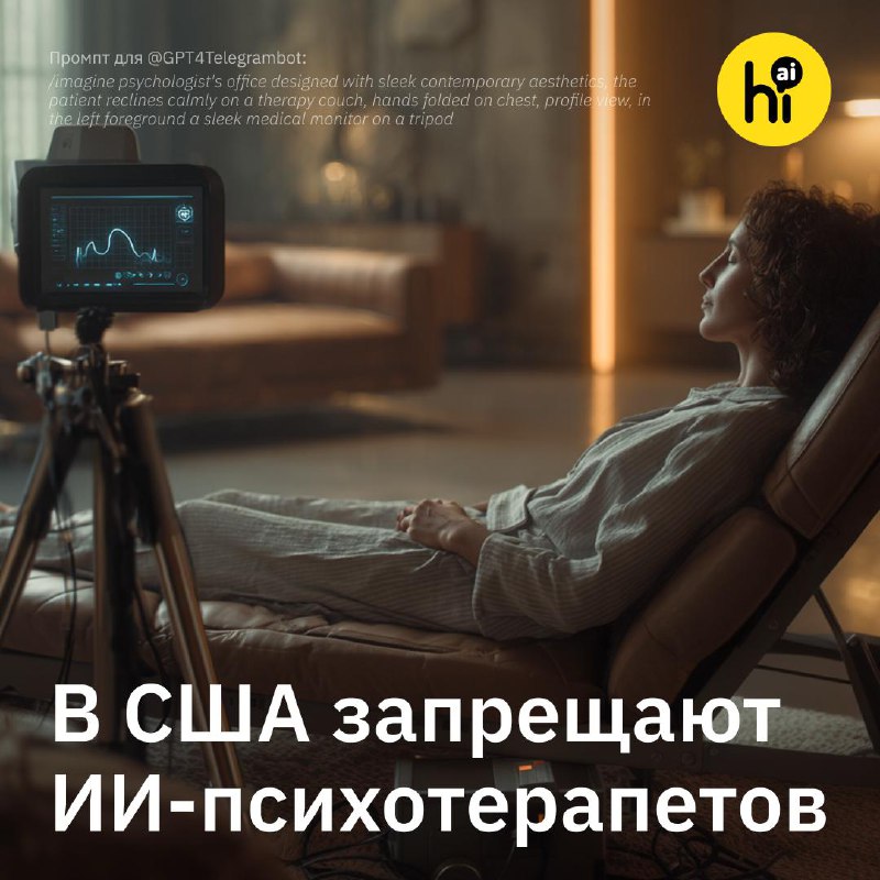 ⚖️ В США запрещают «ИИ-психотерапевтов»
Чат-боты совершенно некомпетентны в чувствительных темах,