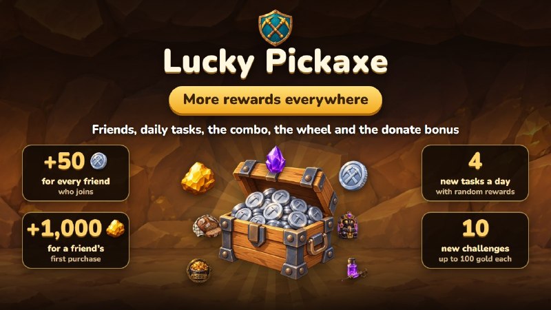 #Lucky_Pickaxe ⛏️
Новость #1:
🏚 СТАРЫЙ ГОРОД ОТКРЫТ!
Справа от шахты находится город, который давн