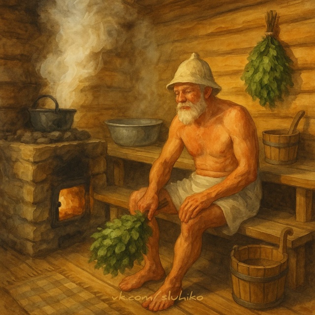 БАНЬКА — ЭТО ВАМ НЕ ДУШ...
Заберусь я на полок,
Ходить х...