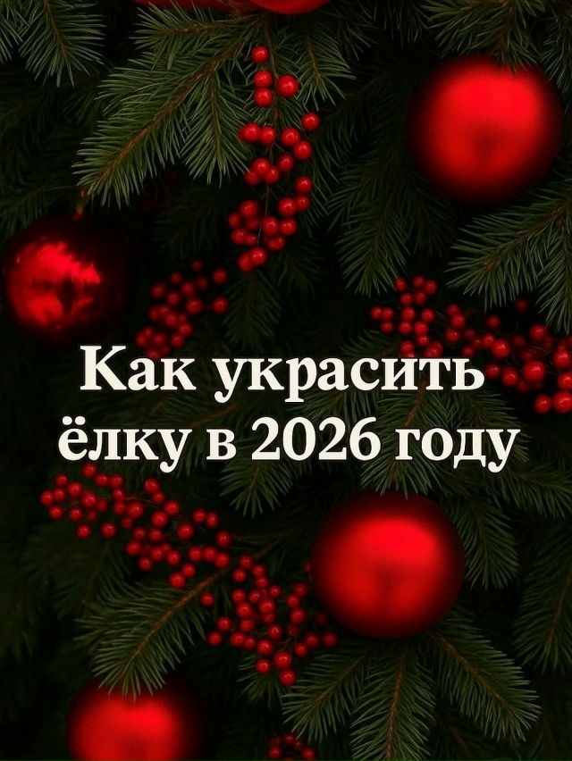🎄 Как украсить ёлку к 2026 году!
2026 — год силы, страсти и...