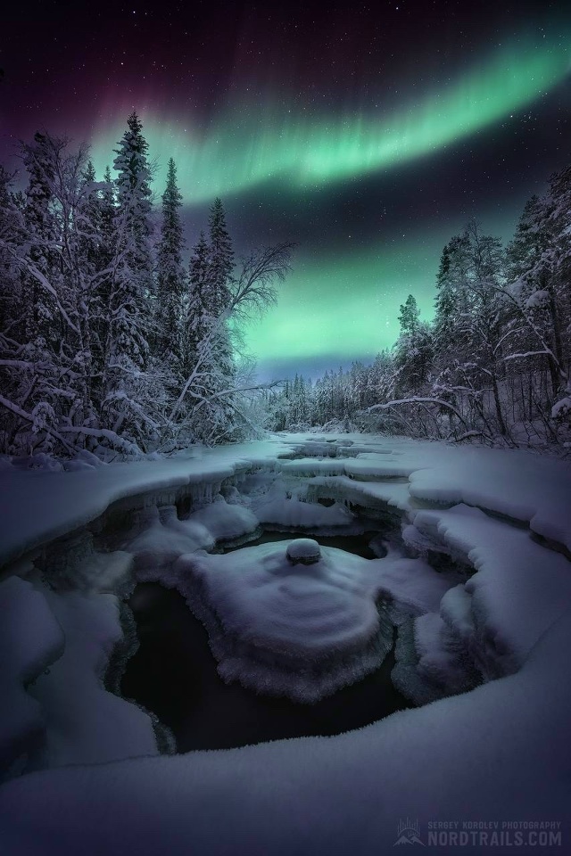 Северное сияние над заполярными речками — заворажива?...