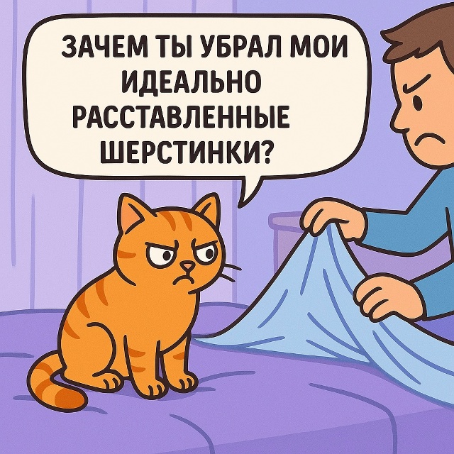 Кот явно негодует