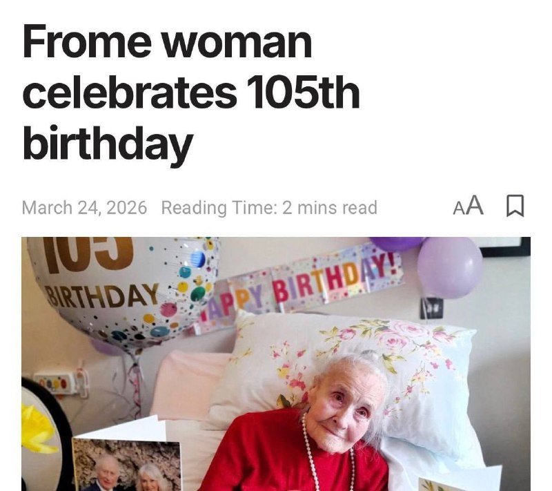 105-летняя британка раскрыла секрет долголетия — вино и овсянка.
Эйлин Уилки, родившаяся в 1921 го