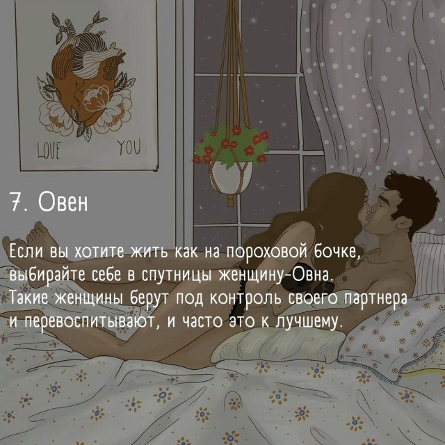 А какая ты жена по знаку зодиака?
Часть 1?