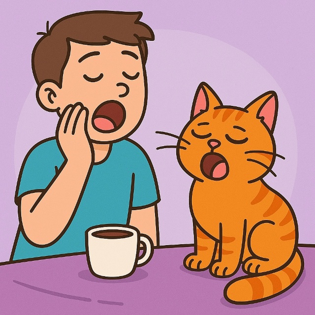 Кошки способны «заражаться зевотой» от людей. Если ты ?...