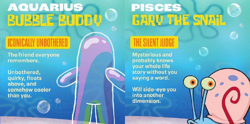 Наконец-то нормальный гороскоп: просыпаемся в Бикини Боттом — проверяем, кто вы по знаку зодиака из