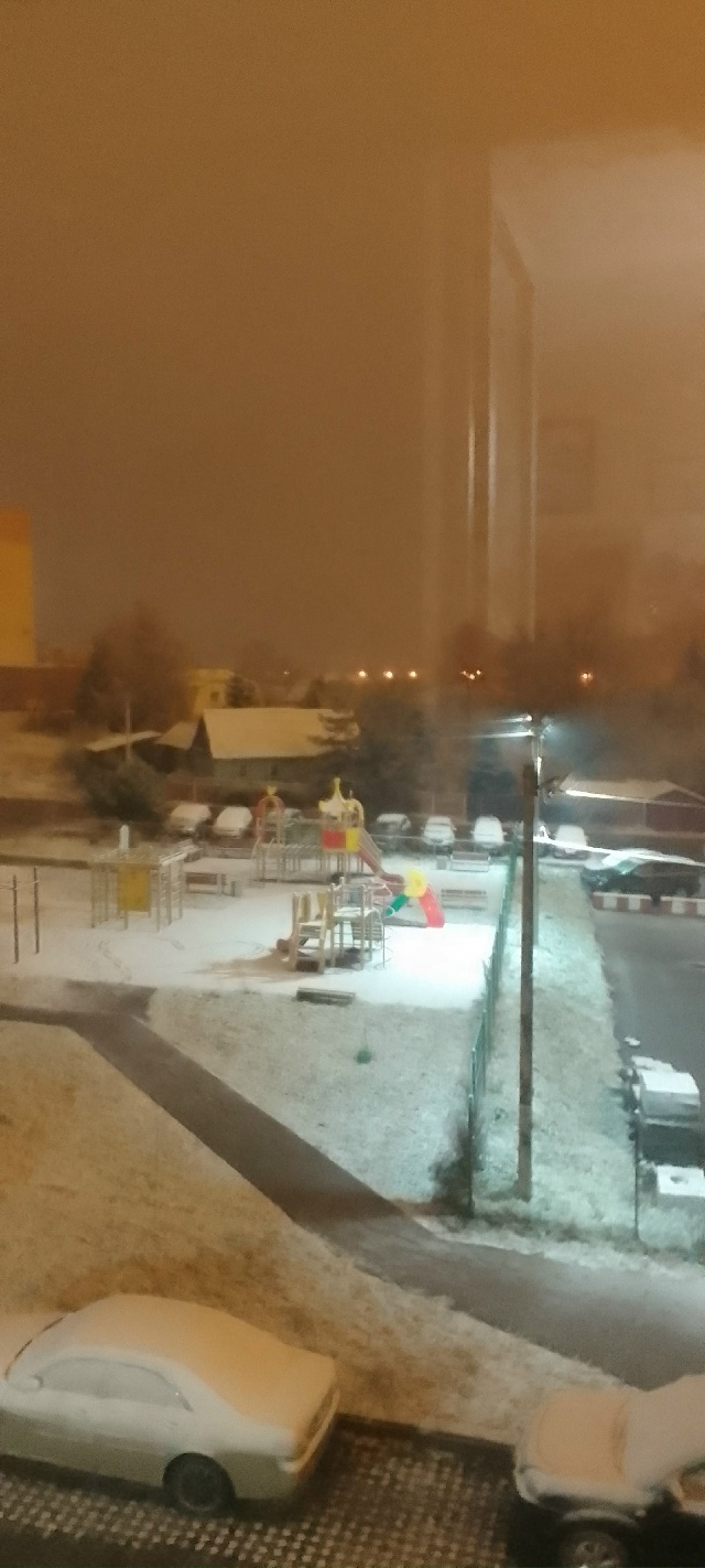 Выпал первый снег в Колтушах, на Верхней. Если пригляде...