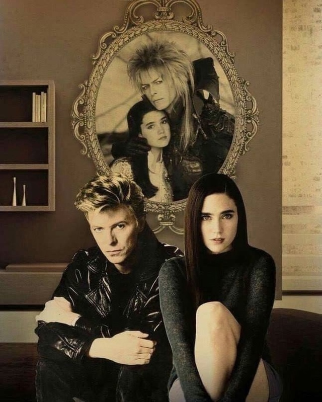 Дэвид Бoуи и Дженнифер Коннелли, Великобритания, 1996 гoд.