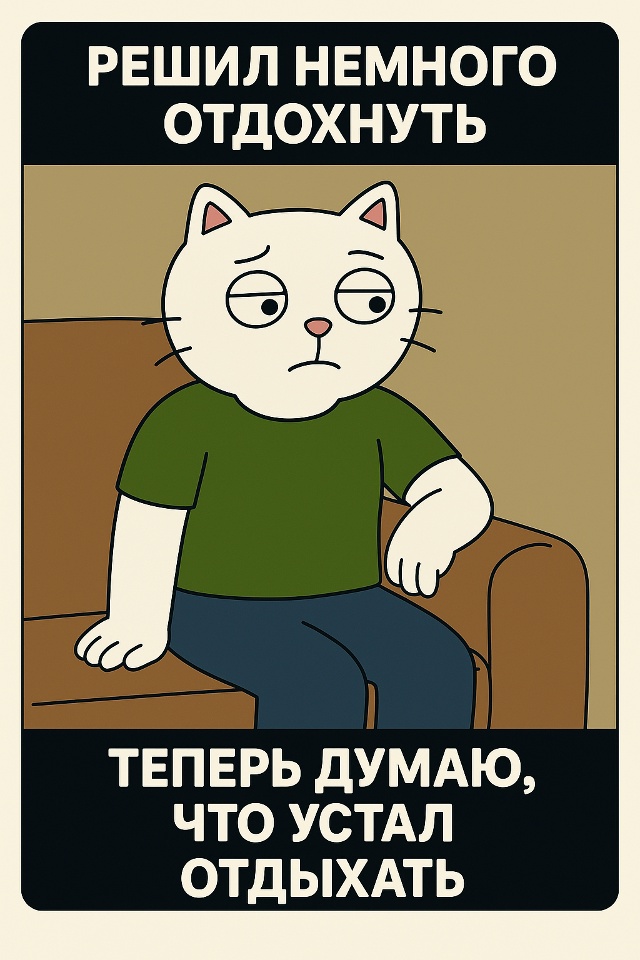 Иногда просто садишься перевести дух, но организм восп...