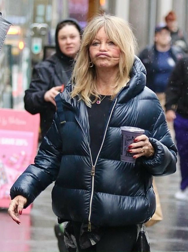 79-летняя Голди Хоун ужаснула публику своим внешним вид...