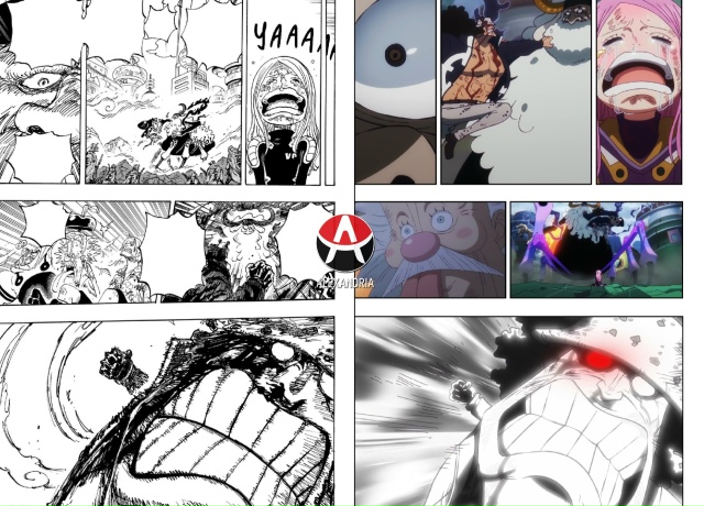 ☠ Сравниваем «Ван-Пис»: манга х 1136 и 1137 серии [Kuma Flashback EN...