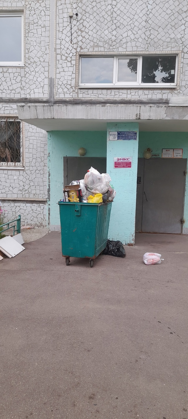 Володарского 25 не вывозят мусор уже два дня, вонища сто...