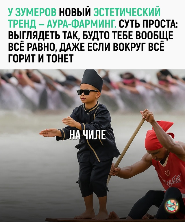 Пока все сгорают от дедлайнов, аура-фармер пьёт колу и ?...
