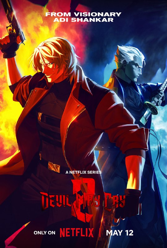 🩸Новый постер 2 сезона аниме «Devil May Cry»
Премьера состоится 12 мая 2026 года.