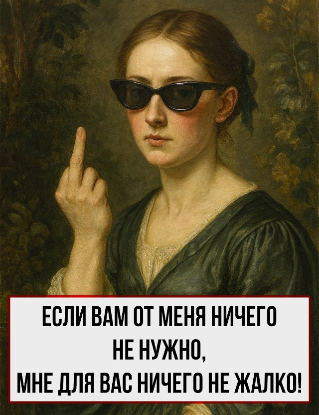 Моя доброта сегодня на переучёте.