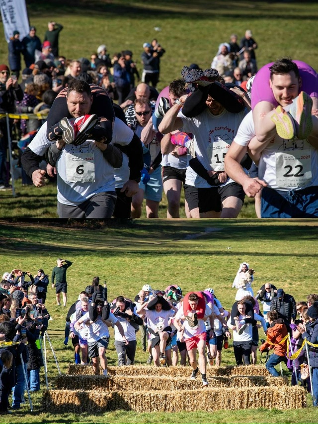 На чемпионате по переноске жён мужчины сражаются не за...