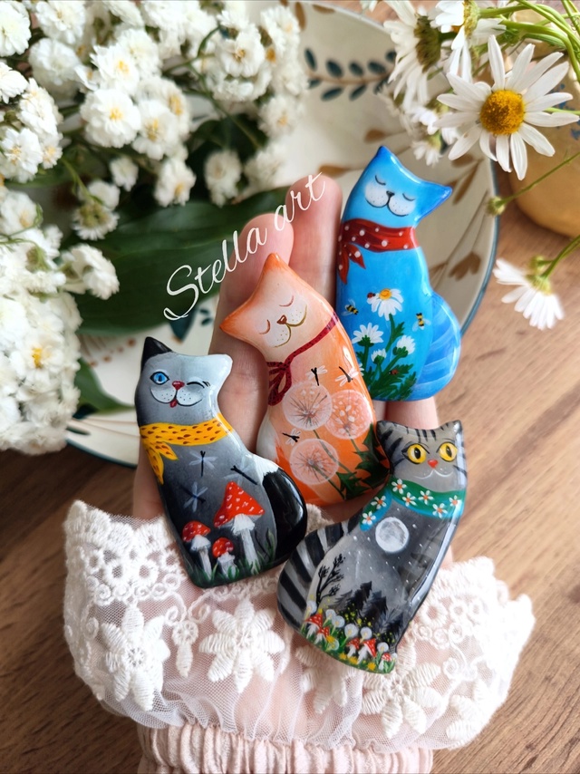 Кото-брошки 🐾 Какая запала в душу? 🤍🐈‍⬛