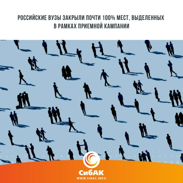 Вузы РФ закрыли почти все места, выделенные им в рамках...