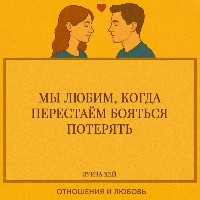 Луиза Хей говорит о том, что страх потери часто мешает ?...