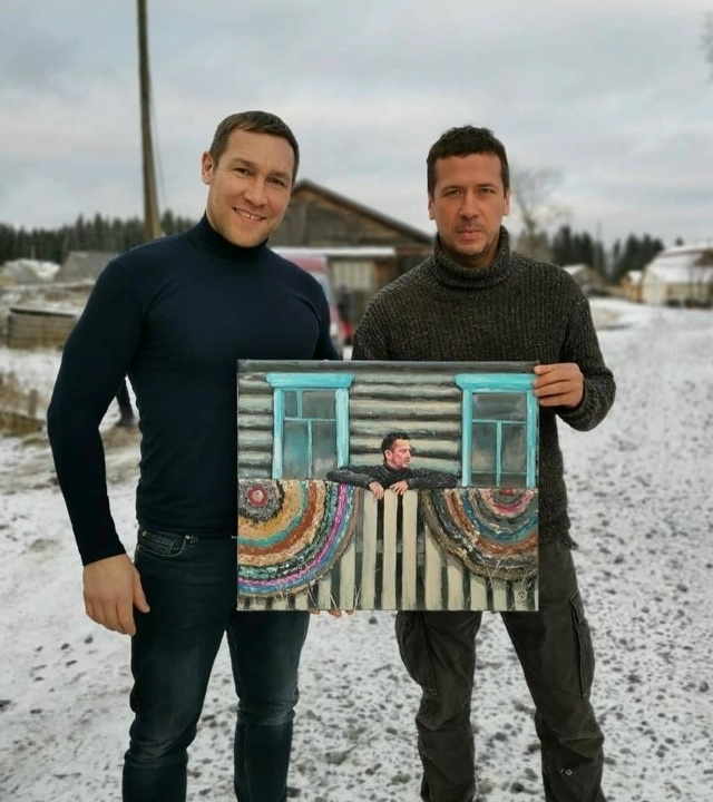 Актёр Андрей Мерзликин на съемках сериала 