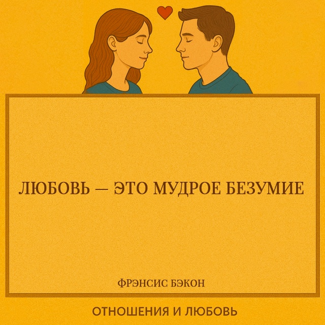 Бэкон называет любовь «мудрым безумием», подчёркивая ?...
