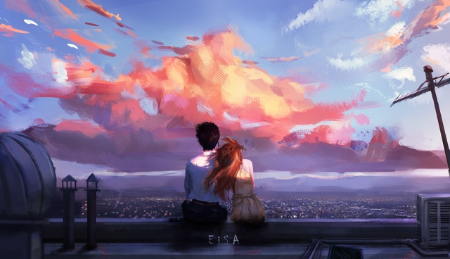 #ikari_shinji & #souryuu_asuka_langley from #neon_genesis_evangelion by #cinndvl