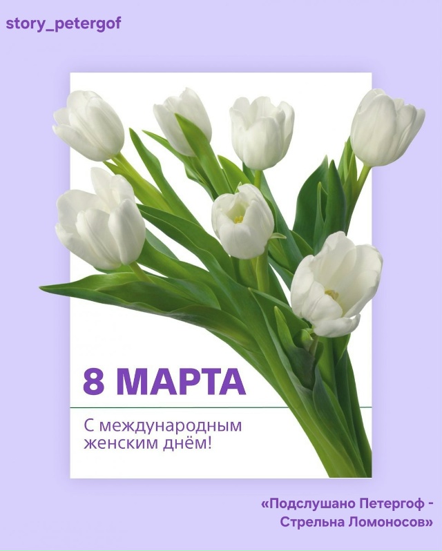 Дорогие жительницы Петергофа! Сердечно поздравляю вас...