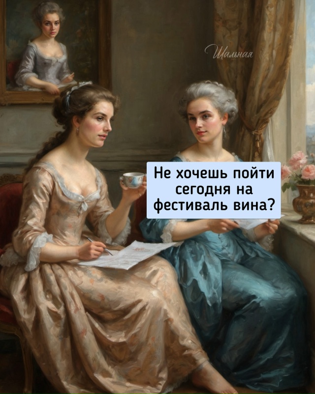 Вино в бокале теряет вкус, если его пьёшь не в компании....