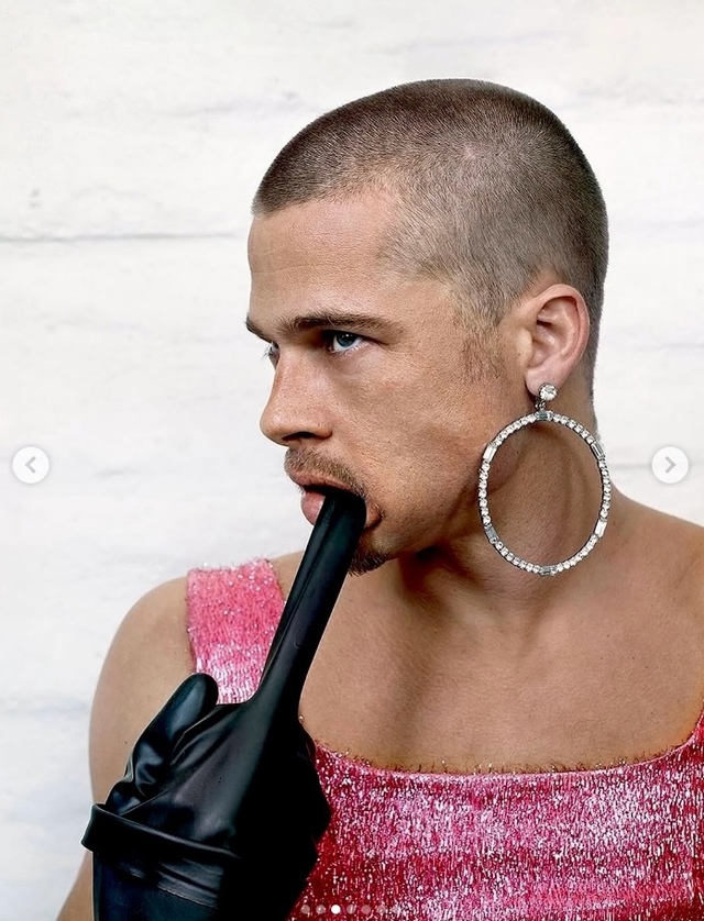Яркий фотосет Брэда Питта для журнала Rolling Stone в 1999 году