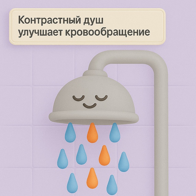 Контрастный душ улучшает кровообращение.
Перепад тем?...
