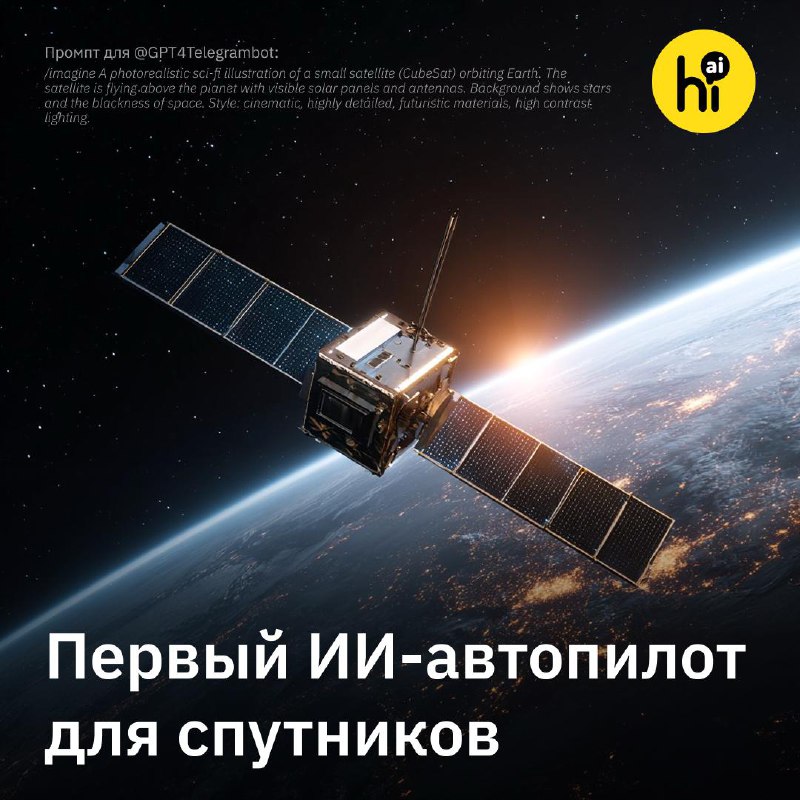 📡 ИИ впервые сам управлял спутником
Во время испытаний 30 октября нейросеть без команд с Земли разв
