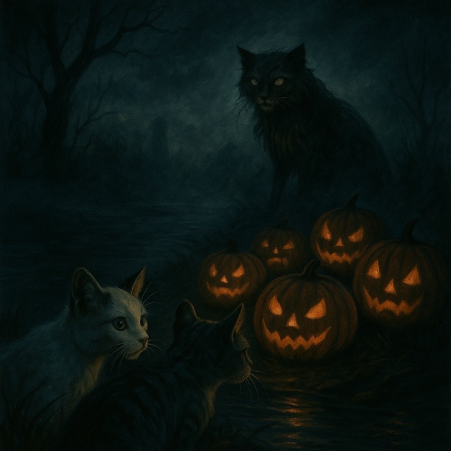 Собрались коты на Совет и спорят, что страшнее:
— Луна, ...