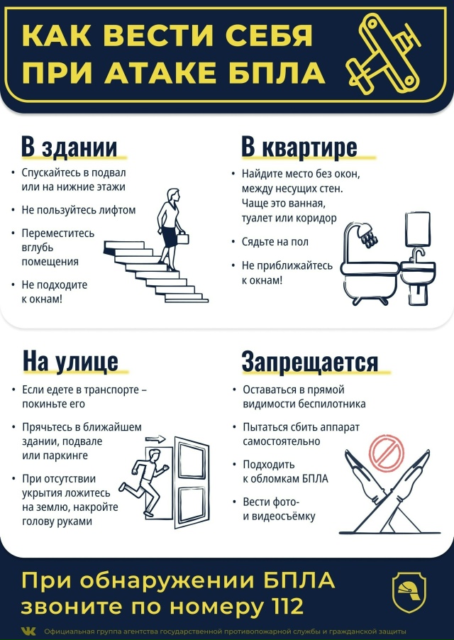 ❗️Как действовать при беспилотной опасности 🛩
Если ...