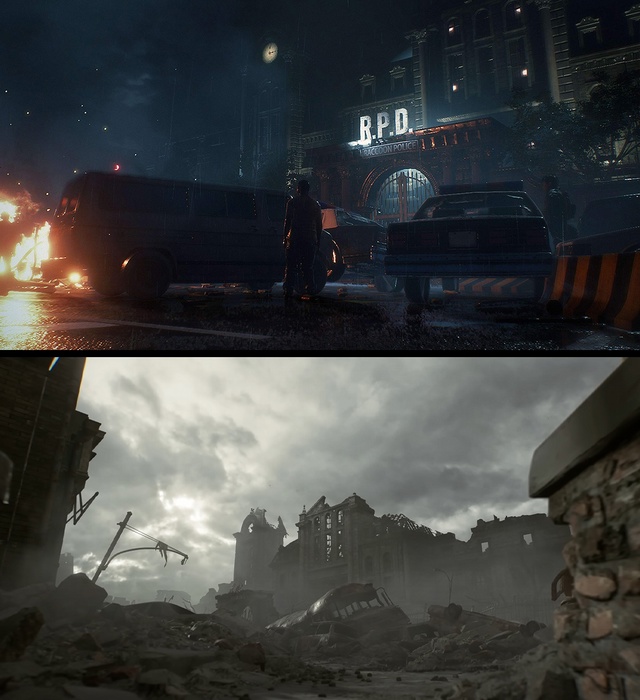 Сравнение Раккун-Сити до ядерного удара в Resident Evil 2, и п?...