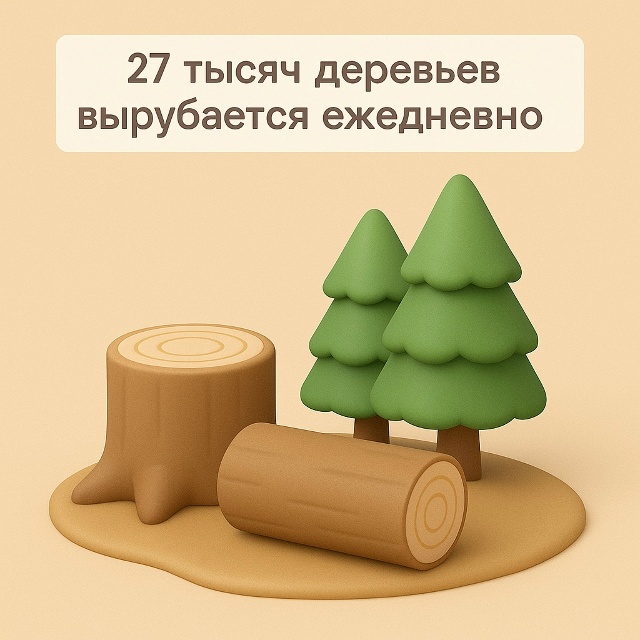 27 000 деревьев в день: Цифра, которая заставляет задумат?...
