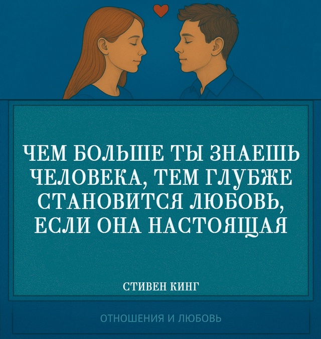 Стивен Кинг в этой цитате утверждает, что подлинная лю?...